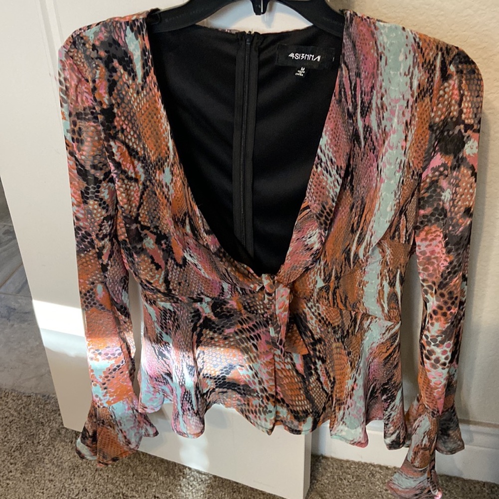 4SI3NNA Blouse Python print - Picture 7 of 9